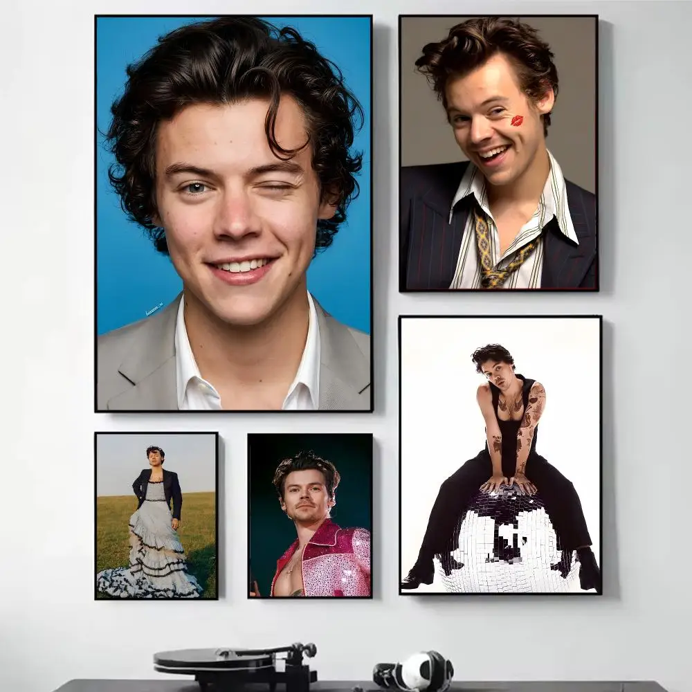 Singer H-Harry Styles Poster High-definition Art Sticker Self Adhesive Waterproof Home Decoration For Living Room