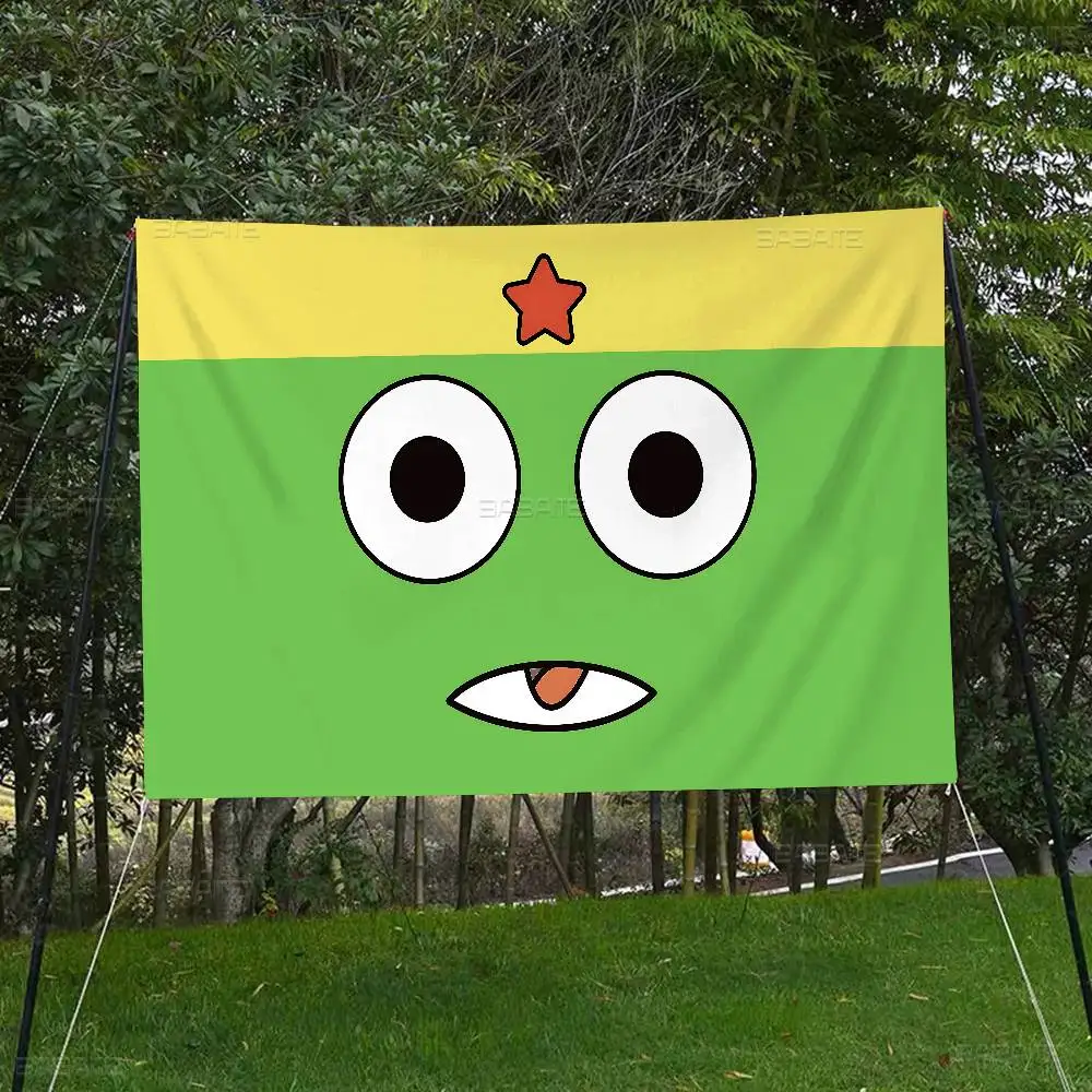 Cartoon Funny Keroro Gunsou Frog Printed Large Flag Art Science Fiction Room Home Decor Decor Banner