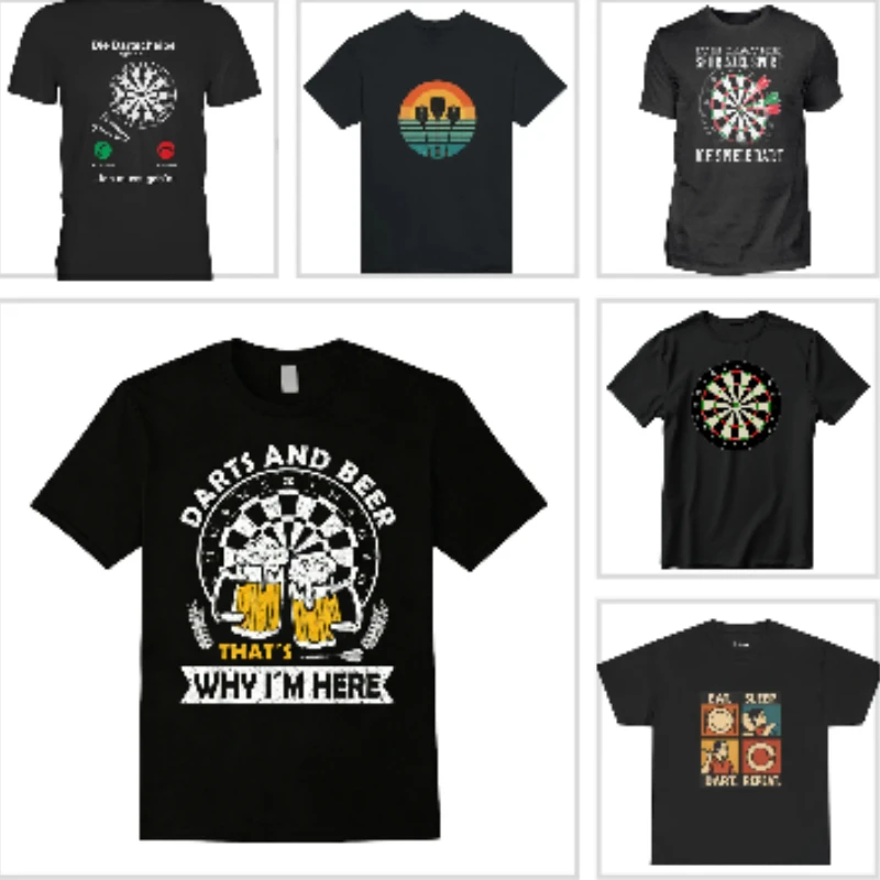 Retro Darts Saying Tournament 180 One Hundred and Eighty T Shirt  Harajuku Vintage T Shirt Women Graphic T Shirts  Y2k Top