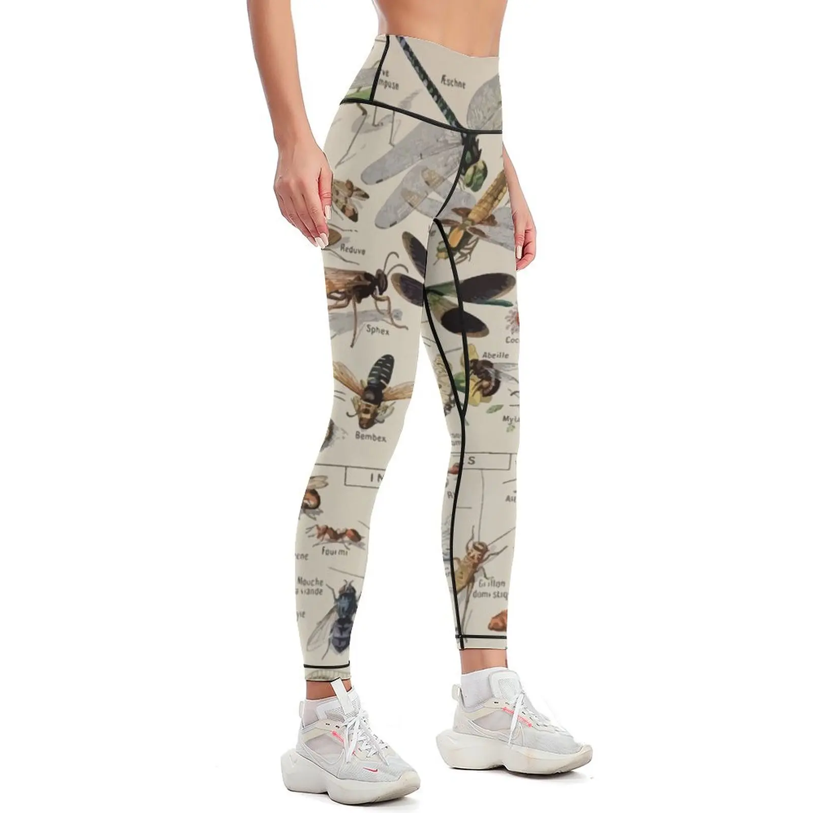 Adolphe Millot Insectes Leggings pour femmes, leggings push up Fitness, vêtements de sport physique, ensemble de sport