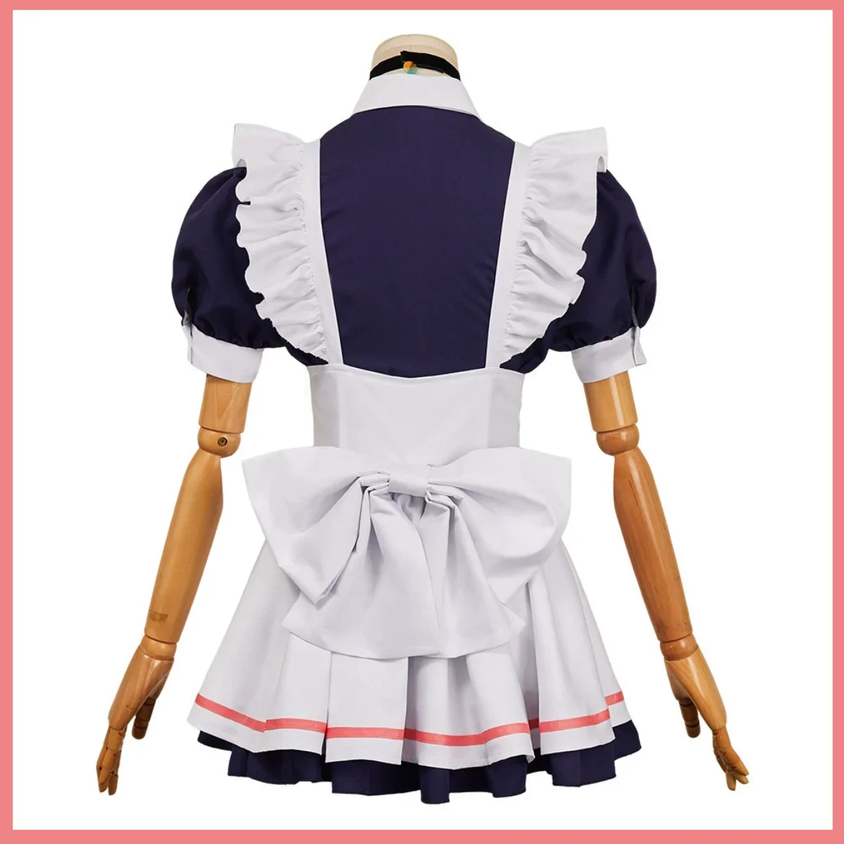 Anime Dan Da Dan Ayase Momo Cosplay Costume Dandadan Maid Dress Lolita Skirt Bow Wig Woman Kawaii Christmas Carnival Suit - view 5