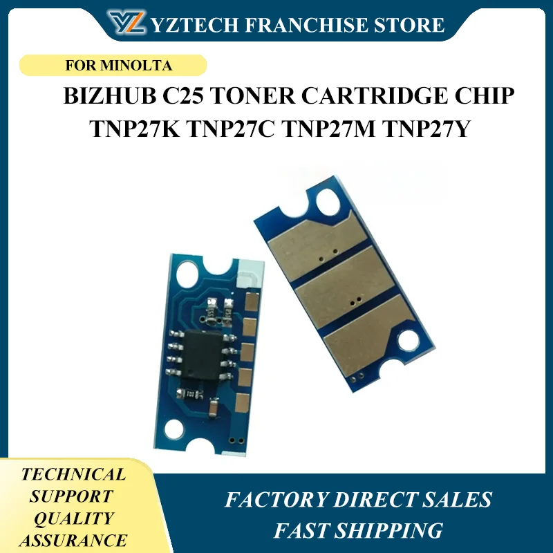 

20 шт. TNP27 чип A0X5133 A0X5433 для Minolta Bizhub C25 чип картриджа с тонером TNP27K TNP27C TNP27M TNP27Y