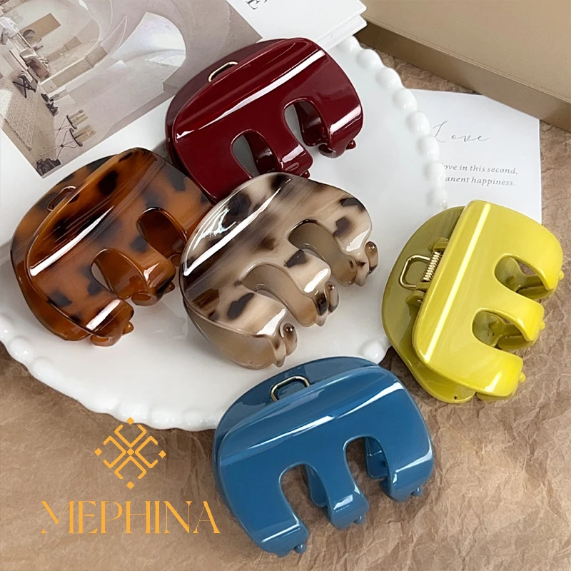MEPHINA Haarklammern im koreanischen Stil, M-förmige Haarklammern, niedliche Haarspangen, einzigartige Haarklammern, glänzende Haarnadel-Accessoires für Frauen