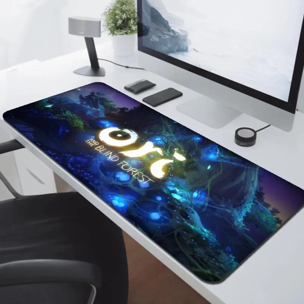 Ori And The Blind Forest Large Gaming Desk Mat Mouse Pad HD Print Computer Locking Edge XXL Anime Mouse Mats Kawaii Mousepad