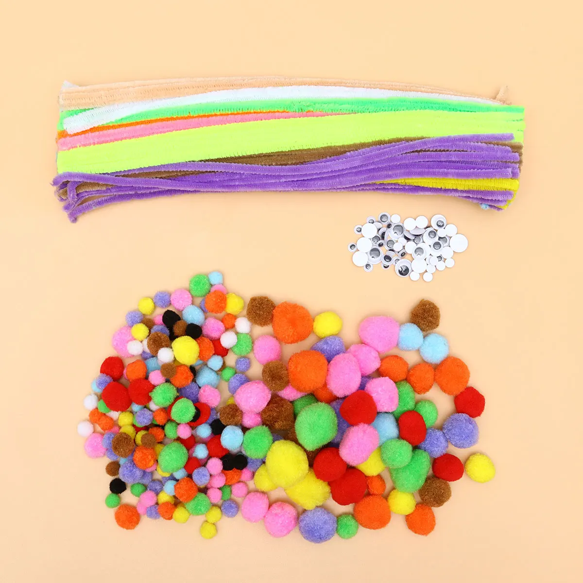 

Craft Supply Kit Wool Stick Twistable Bendable Sticks Kids DIY Toy Kindergarten Projects Pompoms Creativity