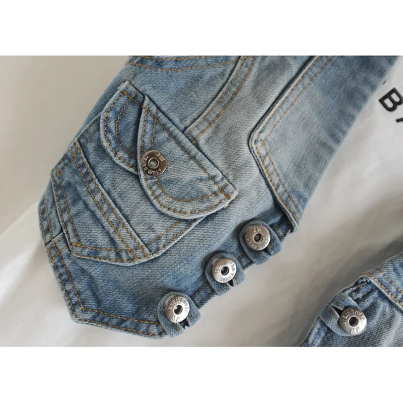 

Spring Summer Thin Denim Vests Women Slim Short Casual Cowboy Outerwear Korean Vintage Blue Sling Student Jeans Vest Coat Female