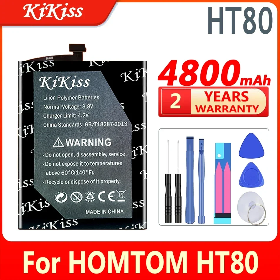 

4800mAh KiKiss Battery HT 80 For HOMTOM HT80 High Capacity Replacement Li-ion Bateria