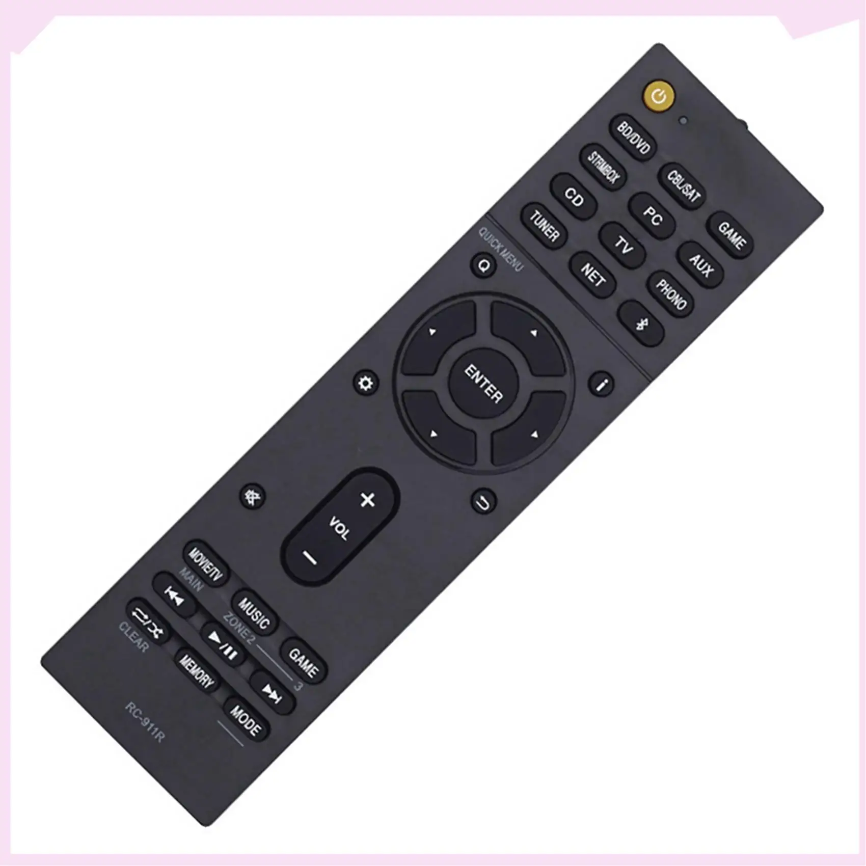 

B24B 2X RC-911R Remote Control For Onkyo TX-NR575 TX-NR585 TX-RZ810 TX-NR575E AV Receiver Audio/Video Player Remote Control