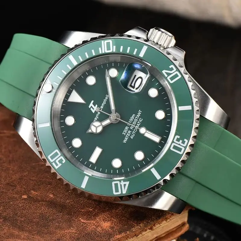 

Dwayne Campbell New Mechanical Watches Sapphire Glass NH35 Automatic Movement Watch Luminous Watch Watches For Man