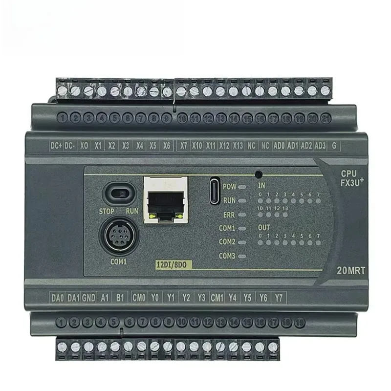 FX3U 14 20 24 32 MR MT MRT 6CH 0-10V Analog Input RS485 MODBUS Weight Sensor Input Self Tuning NTC 10K Ethernet