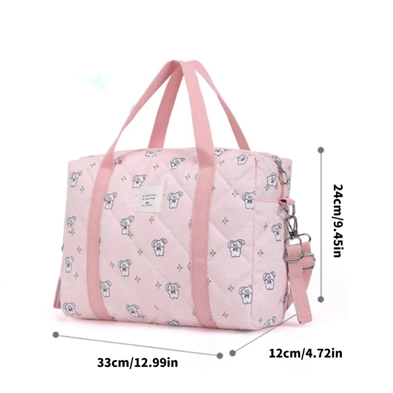 Elegante bolso mano para mamá con múltiples compartimentos, bolso nailon para almacenamiento organizado