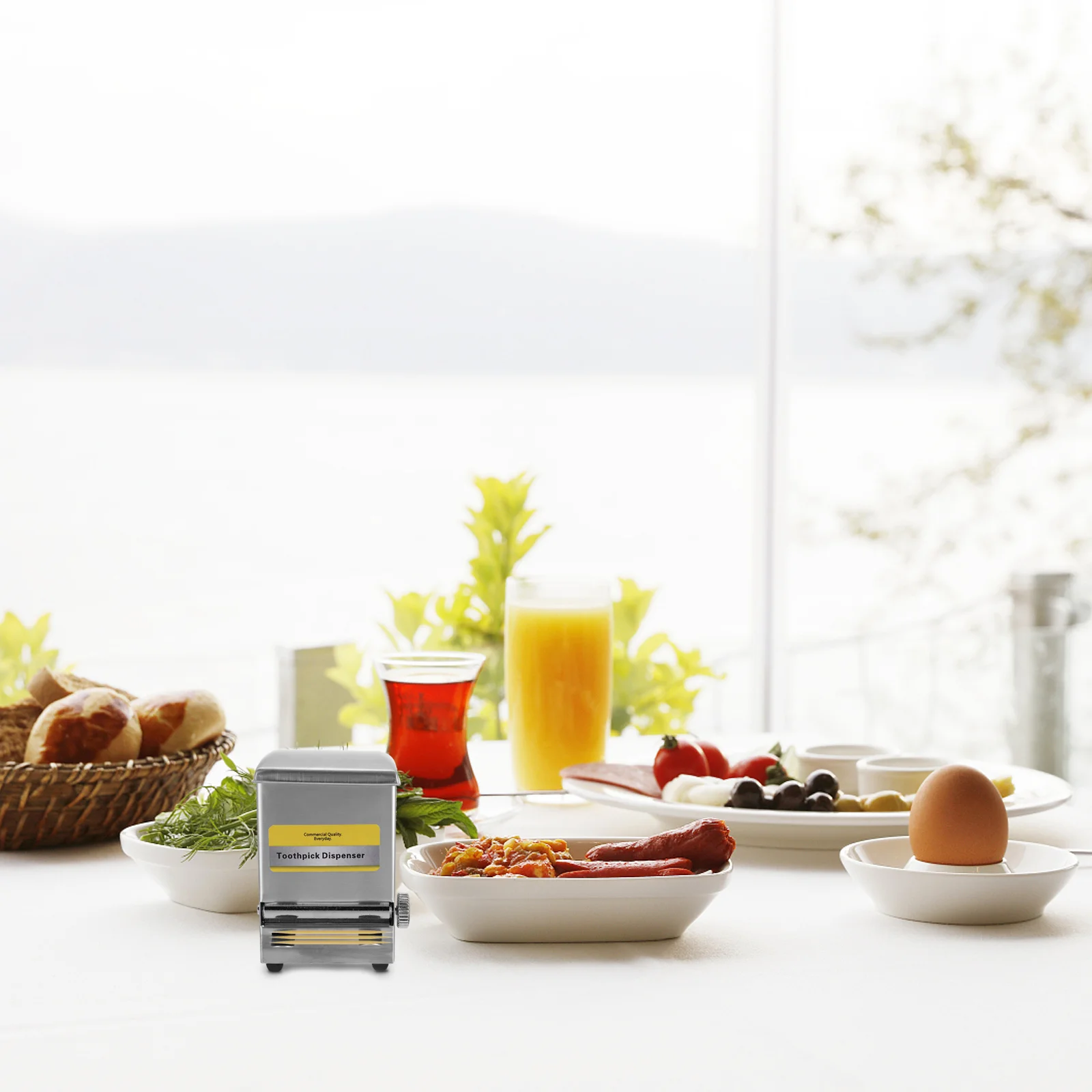 

Toothpick Holder Automatic Dispenser Container for Sticks Travel Box Car Decor ganizer Stainless Steel Premium Material Hygienic