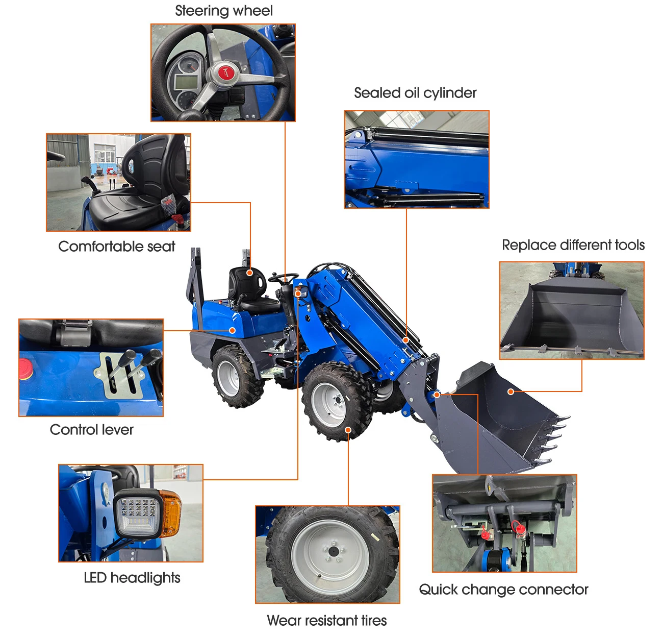 Radlader 3 Tonnen EPA-Zertifiziert Diesel-Lader für Schwerlast-Baustellen Direkt vom Hersteller – Detail 6