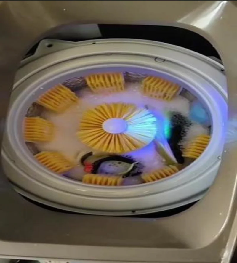 220V Semi Automatic Shoe Washing Machine Home Use Compact Washer for Shoes Socks Underwear DS