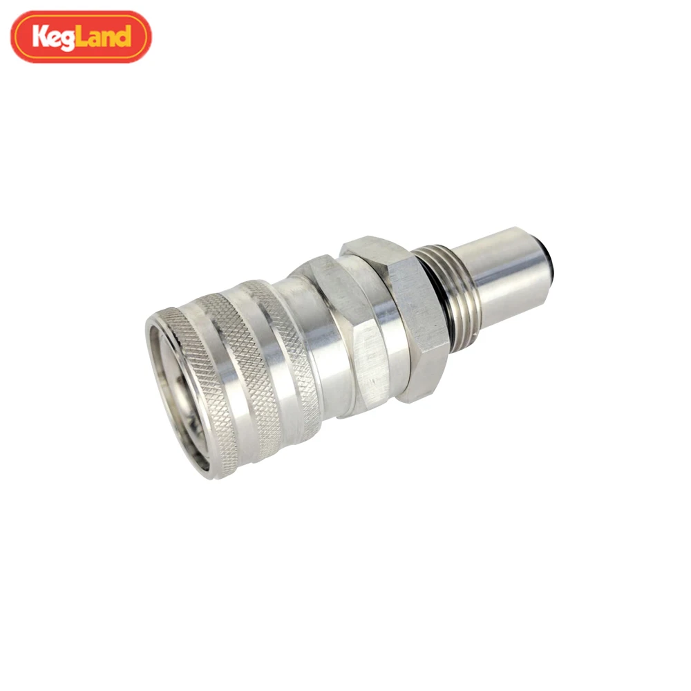 KegLand Stainless Steel Connector K-lok Female X5/8 Male + 8mm Push in (Flooded Font Adaptor) Beer Brewing Accessory