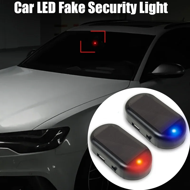 

Car Fake Security Light Solar Powered LED Warning Light Simulated Dummy Alarm Wireless Anti Theft Caution Lamp Flashing Light