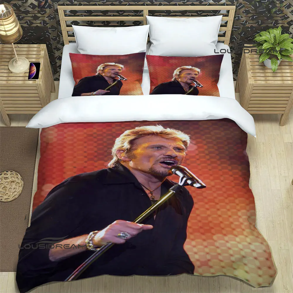 rock star Johnny Hallyday Bedding Sets exquisite bed supplies set duvet cover bed comforter set bedding set luxury birthday gift