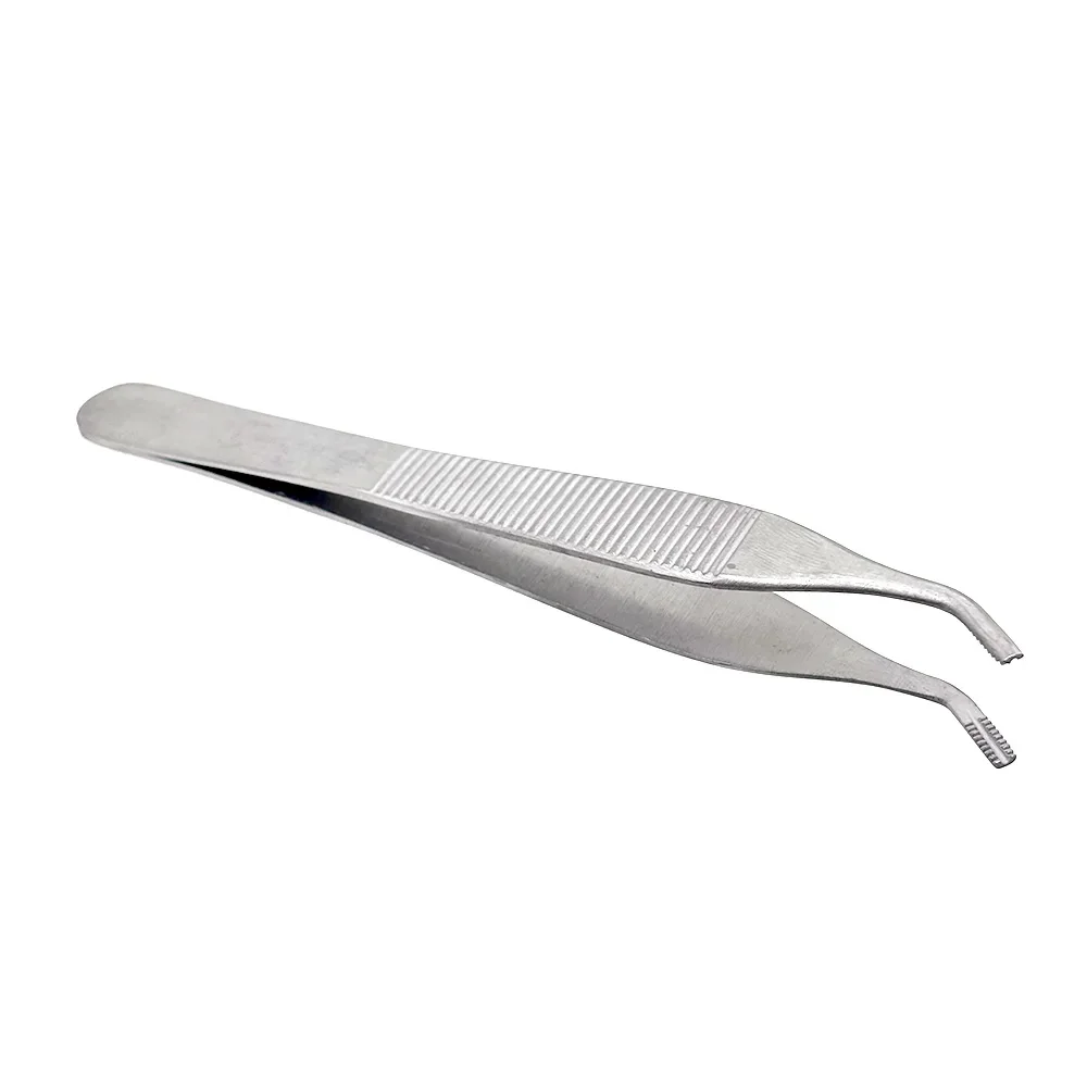 

Stainless Steel Curved Ophthalmic Tweezers with Tooth Slots for Cartilage and Fat Tissue Manipulation 12Cm