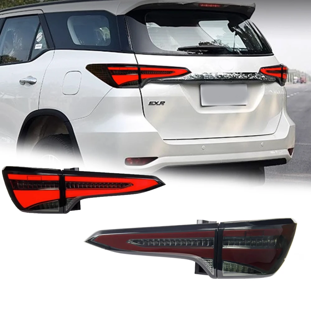 

Стайлинговые светодиодные задние фонари для Toyota Fortuner 16-21, новый стиль, светодиодные задние фонари для автомобиля в сборе, автомобильные аксессуары, модифицированная лампа
