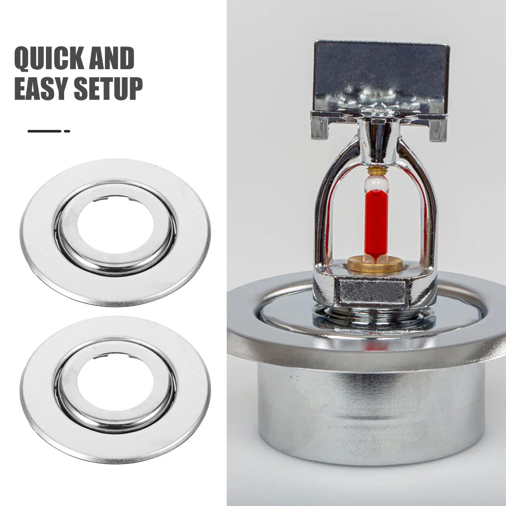 10 pcs Single Disc Decorative Cover Stainless Steel Fire Sprinkler Wall-Mounted Pipe Cover Flange Replacement