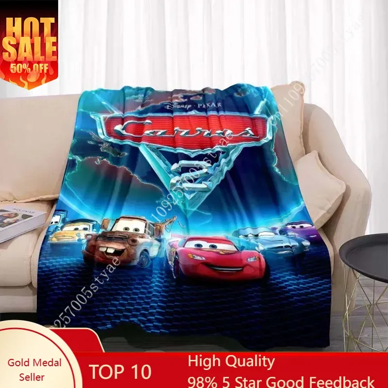 

Lightning McQueen Blankets Disney Cartoon Plush Blanket Soft Indoor Decoration Adult Child Holiday Party Gifts Warm Custom Quilt