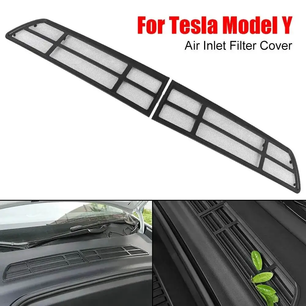 Air Inlet Protection Cover For Tesla Model Y Insect-proof Net Front Trunk Air-conditioning Cover Intake Grille Clean Filter