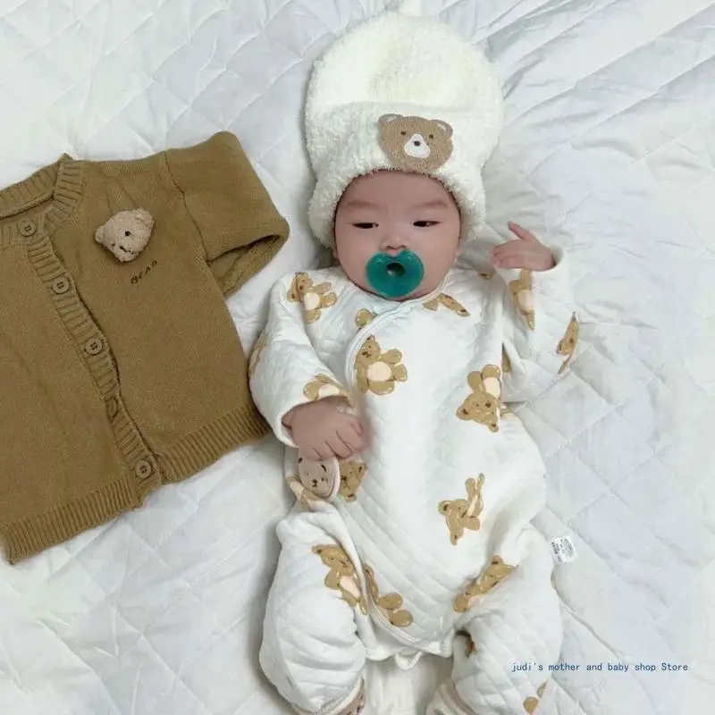 

Newborn Winter Romper 3 Layered Cotton Construction Keeps Your Baby Warm Durable