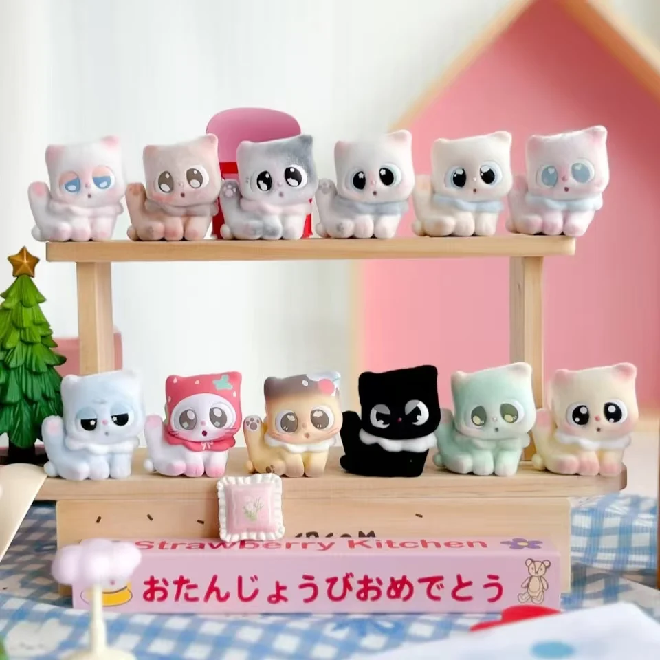 Em Estoque: Caixa Misteriosa Pitty - Série Xiaomidao, Figura de Gato Fofo, Caixa Surpresa Kawaii, Brinquedo Colecionável de PVC, Decoração de Mesa, Presente para Fãs