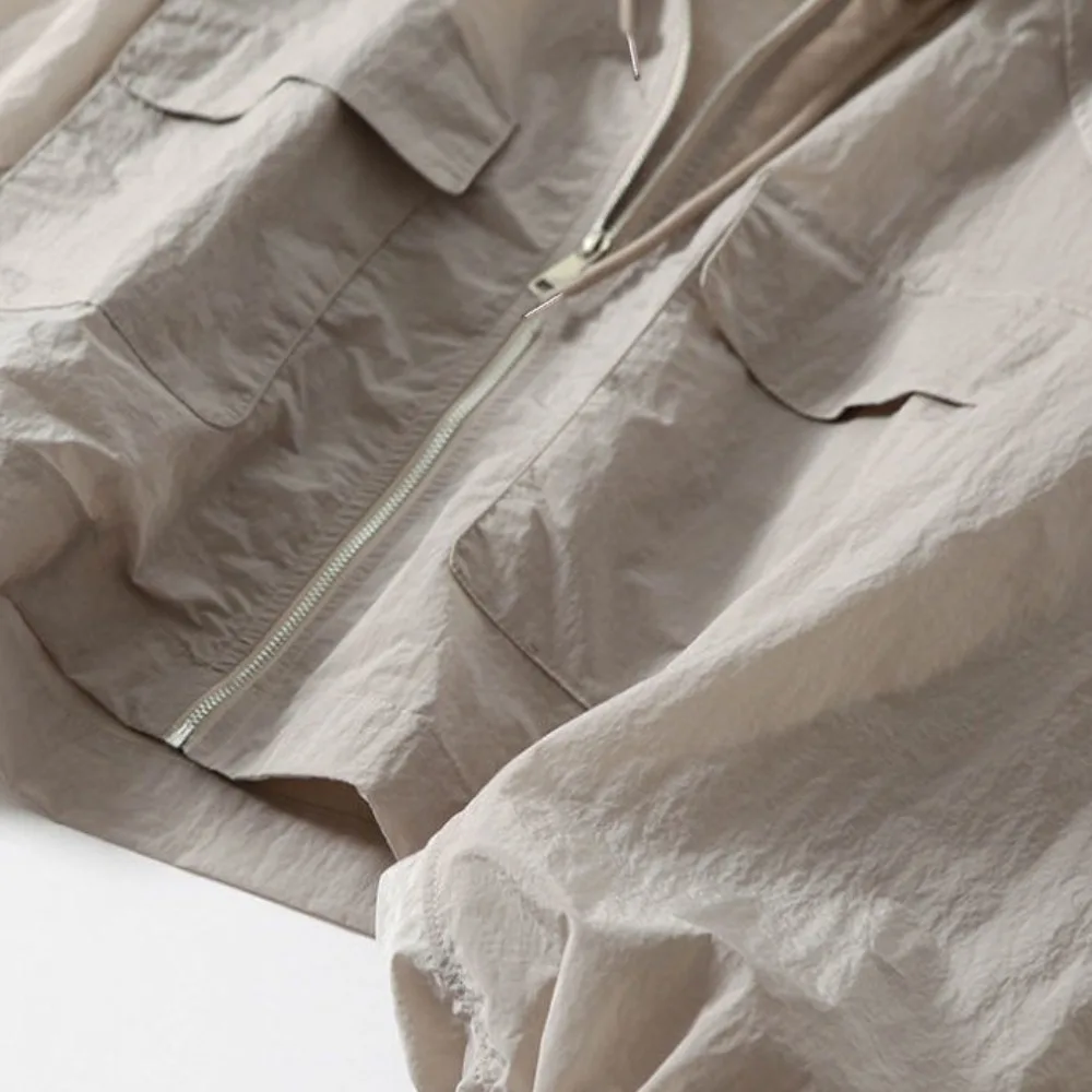 

Тонкая солнцезащитная одежда, свободная анти-УФ-защитная верхняя одежда с капюшоном для отдыха, водонепроницаемая солнцезащитная летняя куртка с длинными рукавами для спорта на открытом воздухе