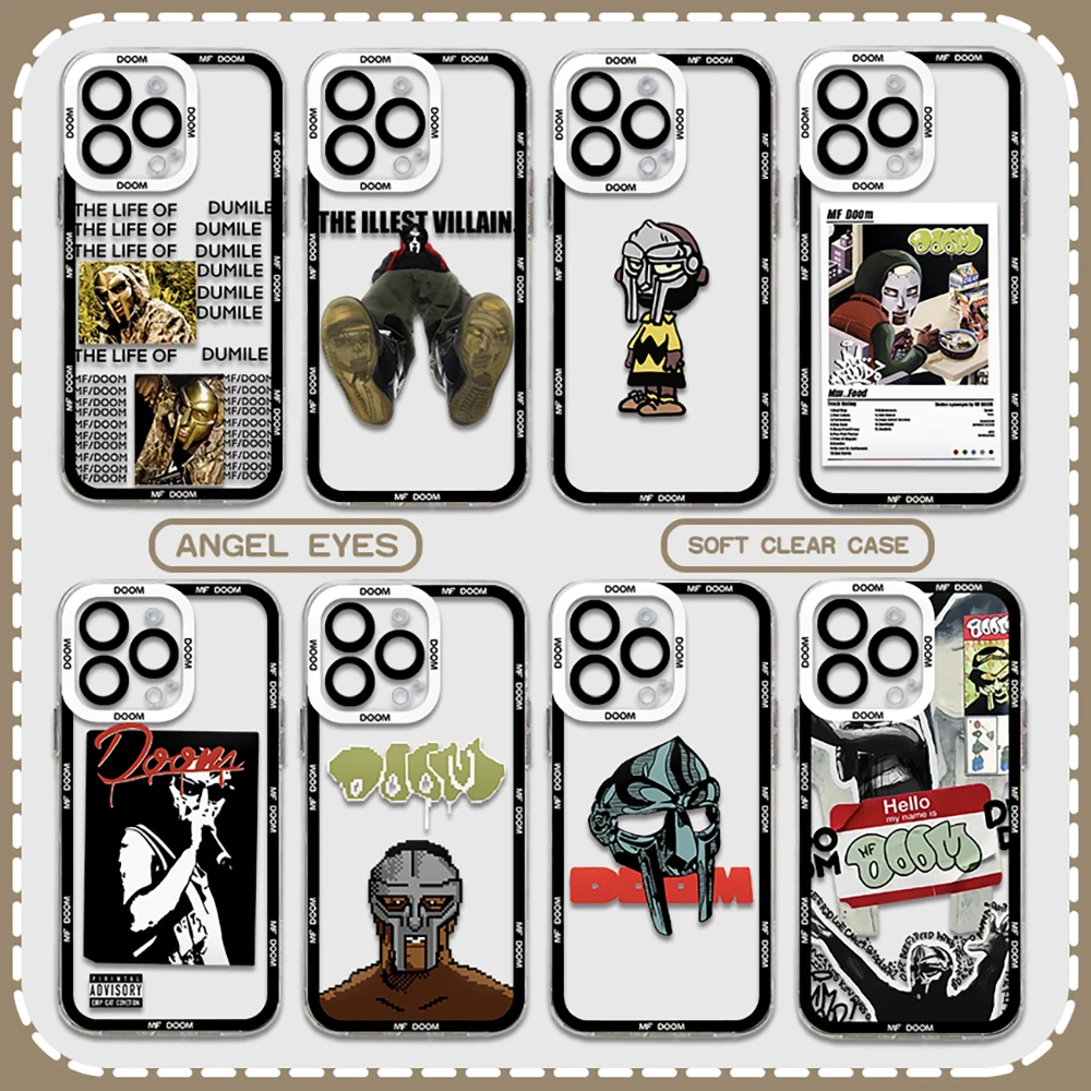 Fashion MF DOOM Hot Singer Phone Case For iPhone 15 14 13 12 11 Mini Pro Max X XR XSMax 6S 6 7 8 Plus SE20 New Transparent Cover