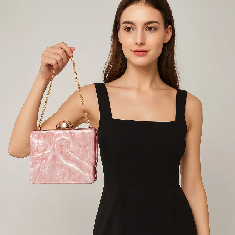 

Handbags Shoulder Bags Chain-strap Evening Acrylic Wedding New Clutch Banquet Crossbody Women's Commission Bagutte Bag Round Bow
