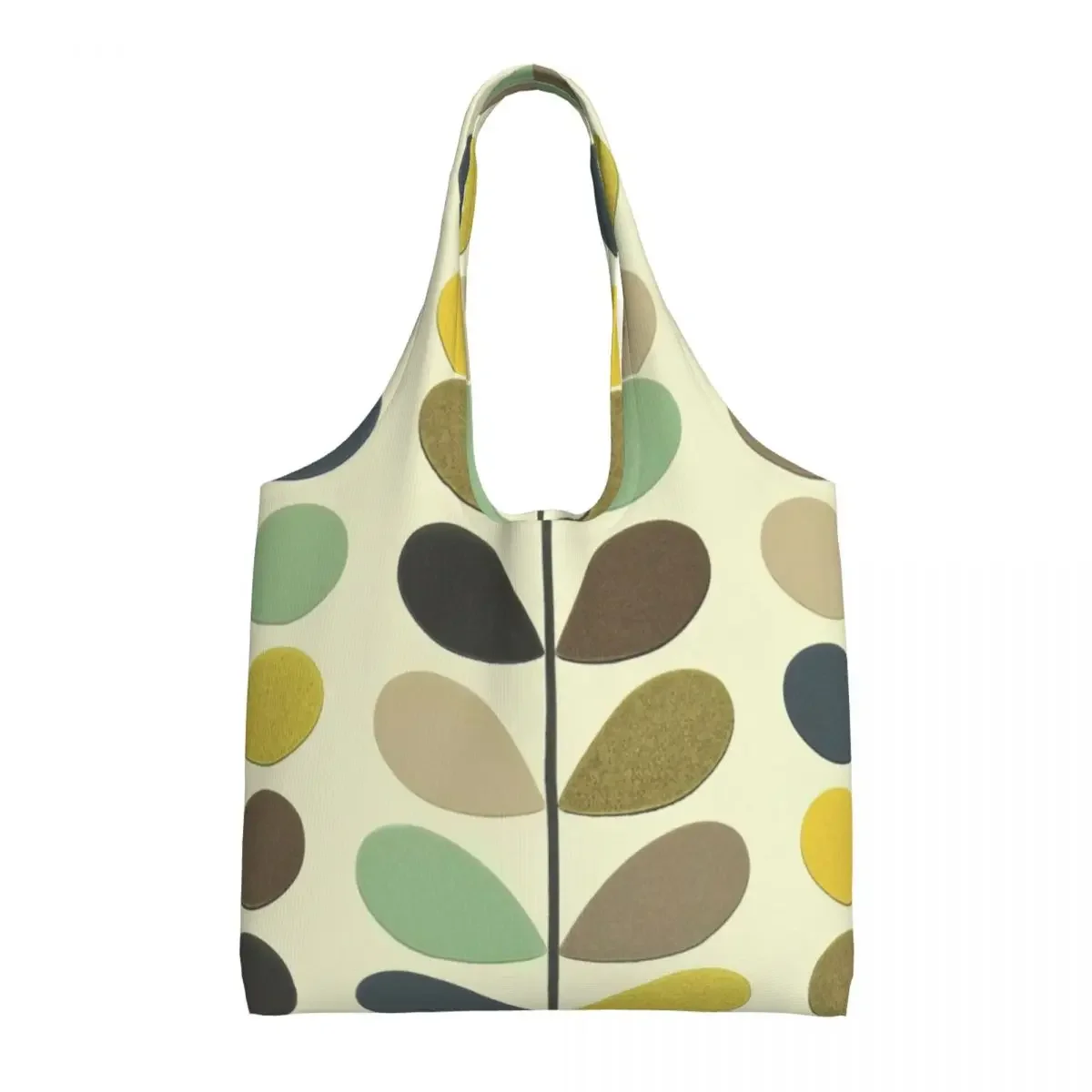 

Custom Orla Kiely Multi Stem Shopping Bag Women Canvas Shoulder Tote Bag Durable Mid Century Scandinavian Groceries Shopper Bags