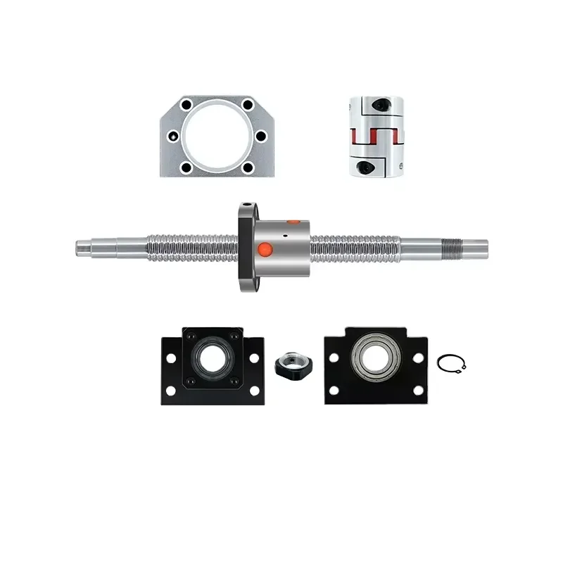 5mm Lead Bearing Steel Ball Screw Set SFU2005 20mm With Single Ball Nut BKBF15 Coupling DSG20 Can Made 100-6000mm for