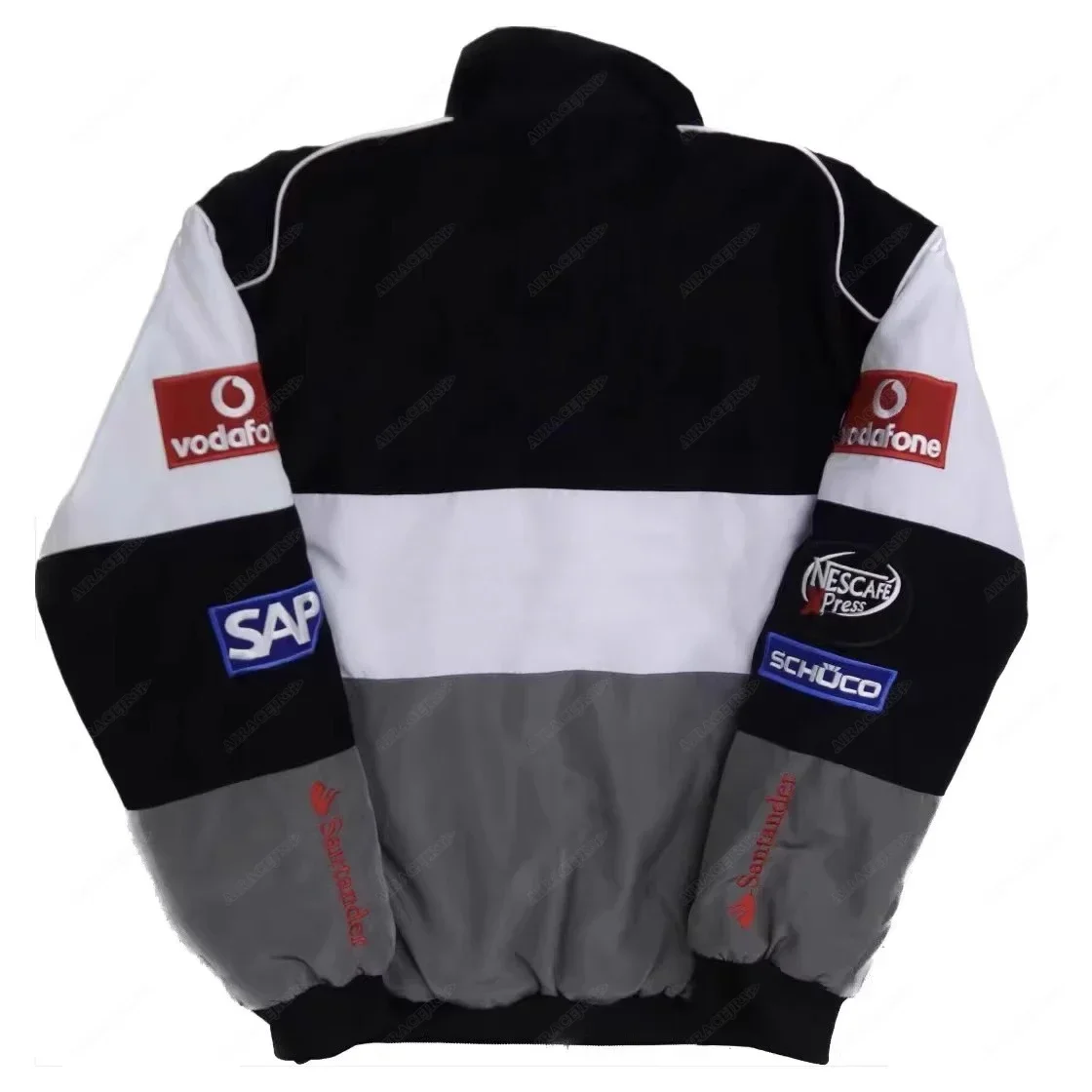 Per Mercedes Benz Racing Team Appassionati di auto Maglione Giacche di cotone Uomo Donna Antivento Mantieni caldo Logo ricamato Cerniera