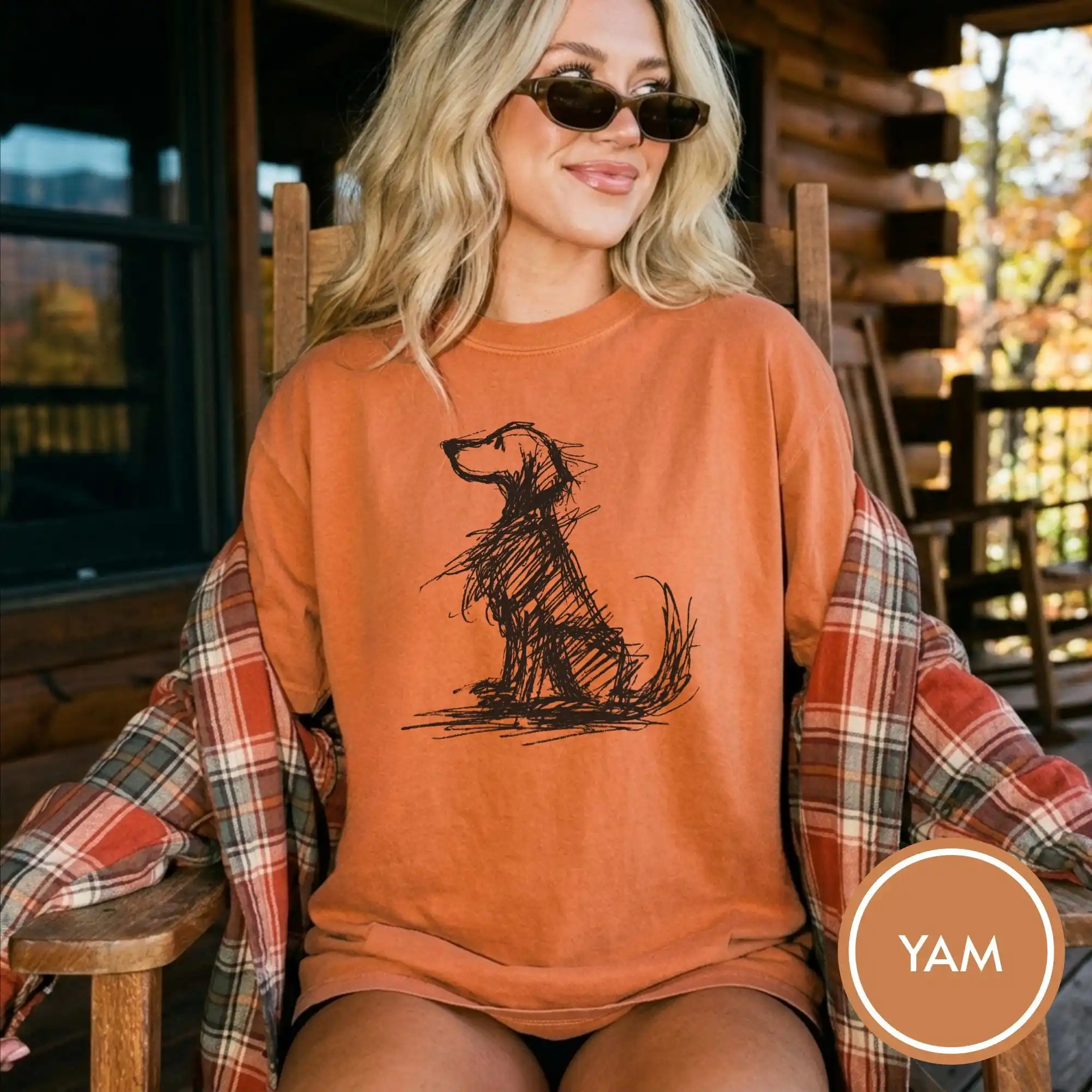 Abstract Golden Dog Line Art T-Shirt, Retriever Dog Lover Shirt, Minimalist Sketch Animal Tee, Gift for Golden Retriever Owner