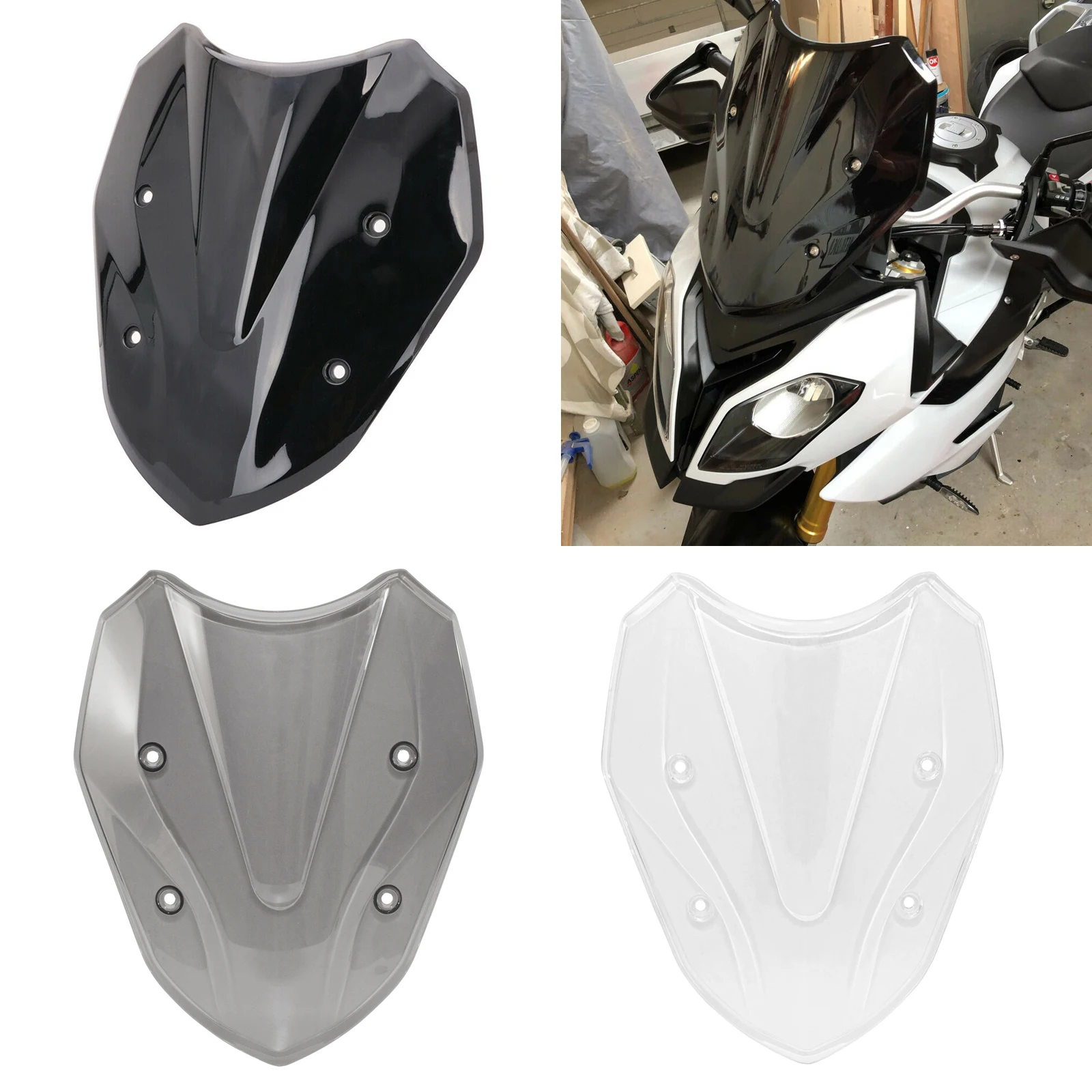 waase Motorcycle Parts Double Bubble Windscreen Windshield Shield Screen For BMW S1000XR S 1000 XR K49 2015 2016 2017 2018 2019