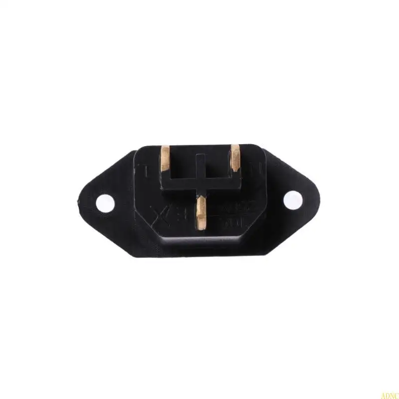 A0NC 10 PCS/SET AC 250V 10A เทอร์มินัล 3 พิน IEC320 C14 ช่องเสียบปลั๊กไฟฟ้าทางเข้าสีดำ