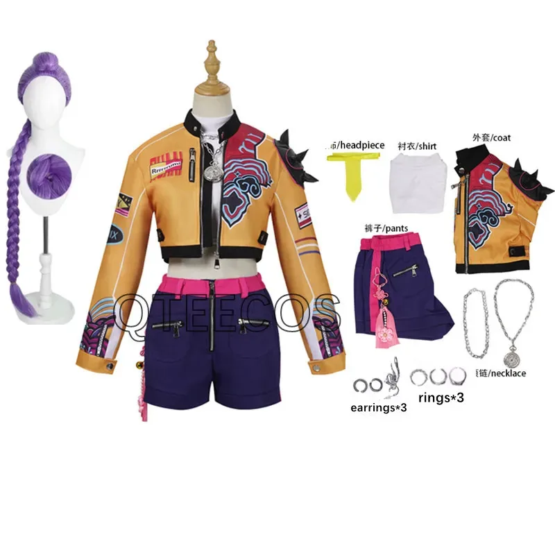 رومي تأثيري الكبار النساء هنتركس K-pop شيطان الصيادين زي كوريا المعبود الدعاوى هالوين كرنفال ملابس الحفلات ؛ 5 ، م'7.d #2