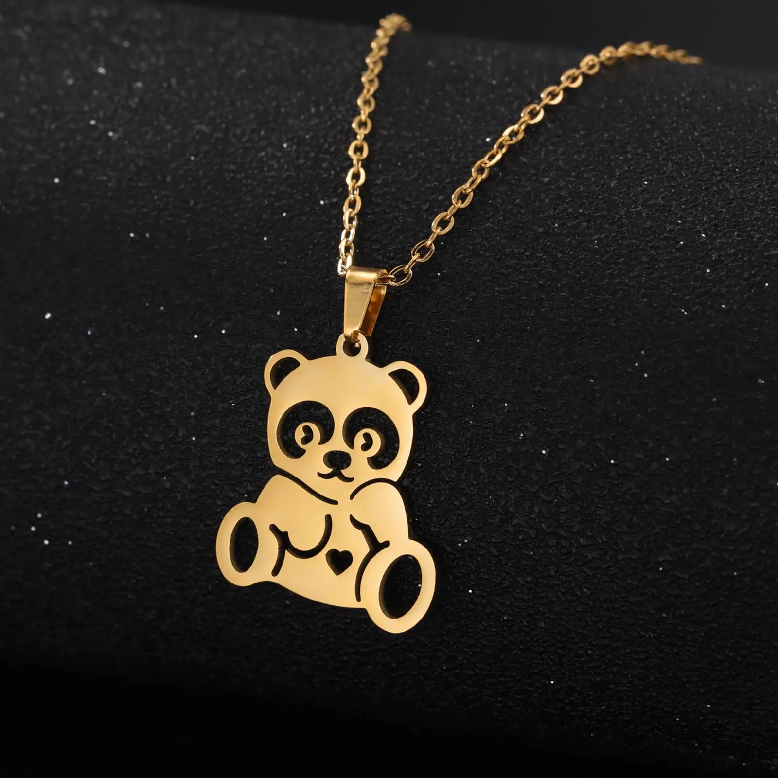 VASSAGO Panda Necklace for Women Men Cute Animal Pendant Necklace Otter Lovers Gifts for Friend Family