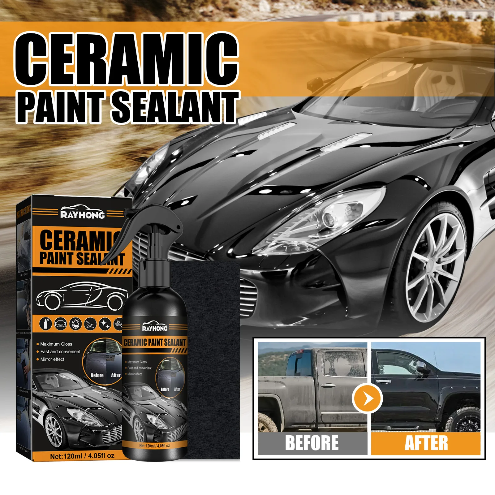 Ceramic Paint Sealant Automobile Maintenance Beauty Cleaning Decontamination Dustproof Brightening Agent