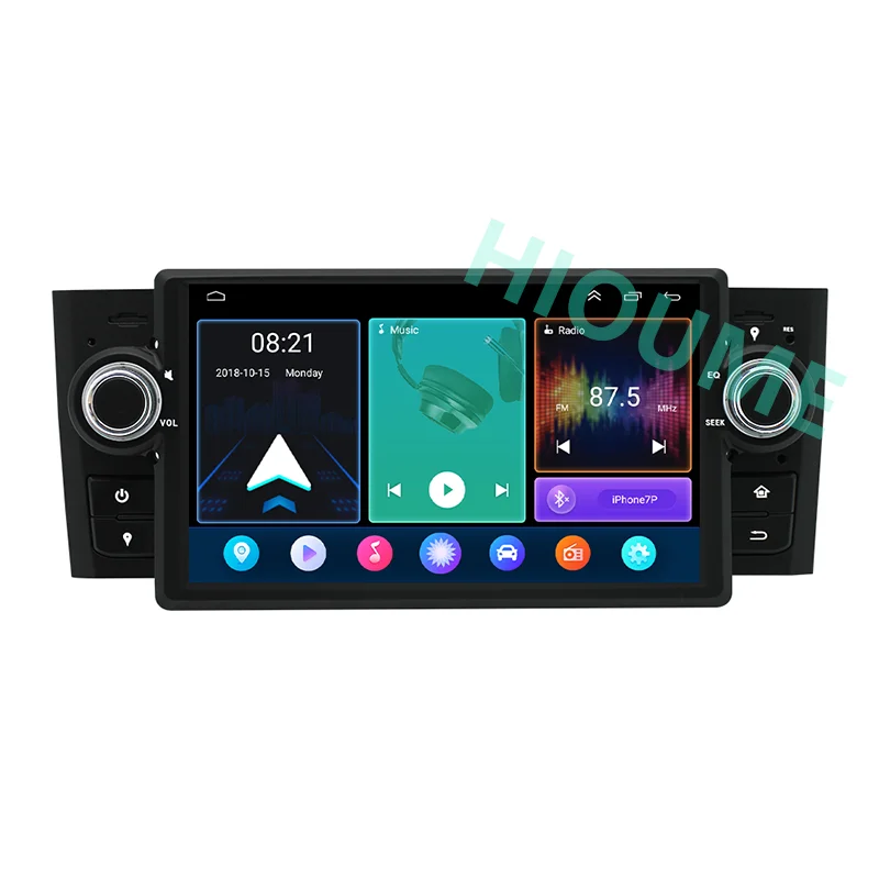 Car Multimedia Player 7 Inch Android 12 Video for Fiat Grande Punto Linea 2007-2012 CarPlay Autoradio GPS Navi Stereo Screen