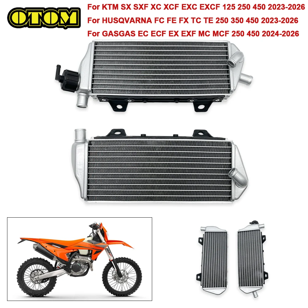 

Алюминиевый радиатор охлаждения двигателя для мотоциклов KTM HUSQVARNA GASGAS SX SXF XC XCF EXC EXCF FC FE TC TE EC MCF 2023-2026