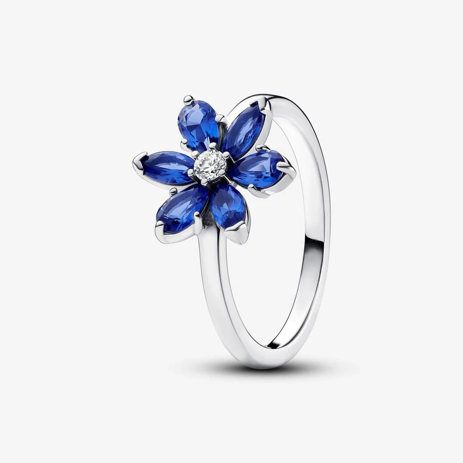 2024 new sparkling love flower diamond ring S925 sterling silver ring suitable for original charm ladies jewelry gift for mom