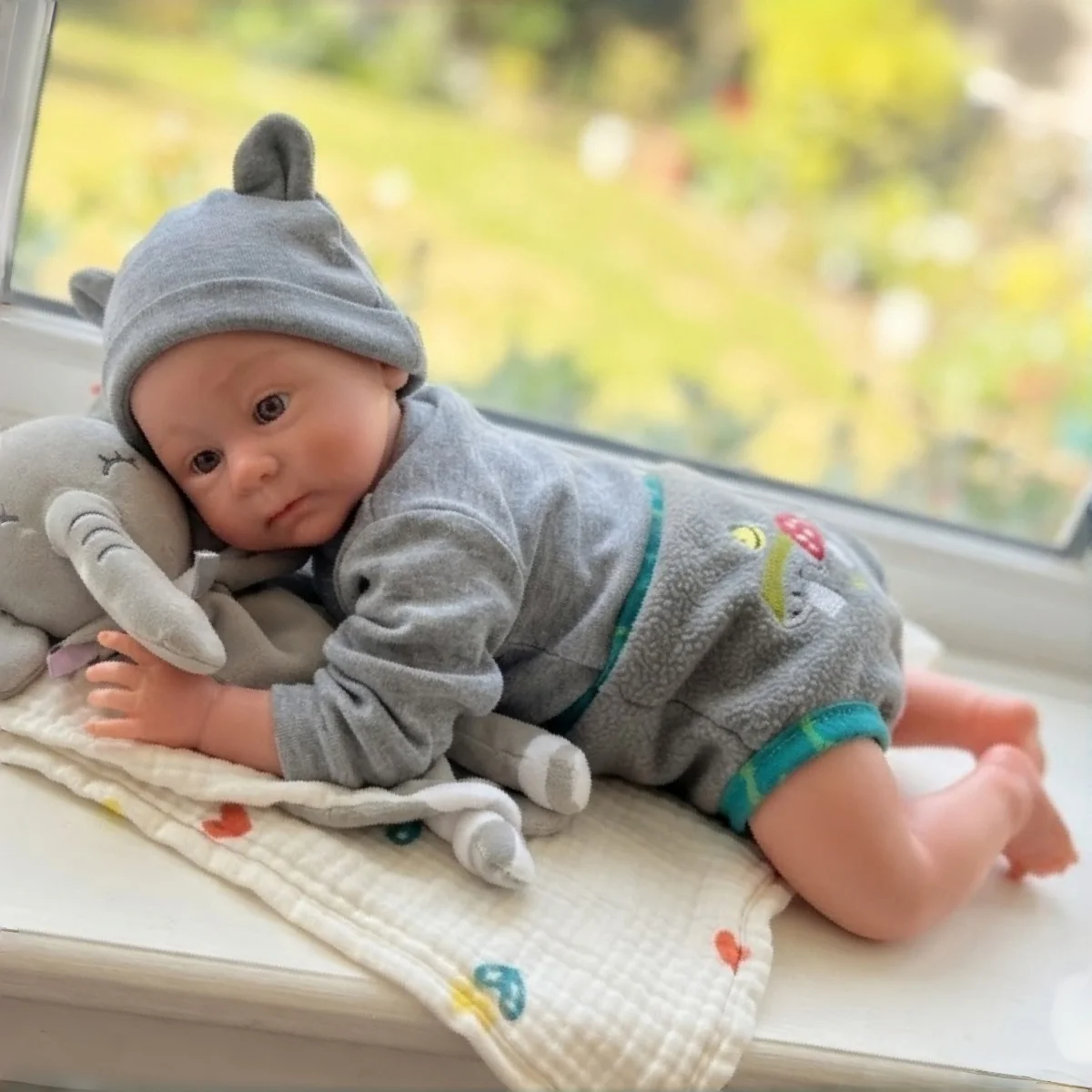 18 Inch Full Silicone Reborn Doll, Anatomically Accurate Realistic Newborn‑Style Collectible Toy Open‑Eyes And Mouth, Ideal Gift