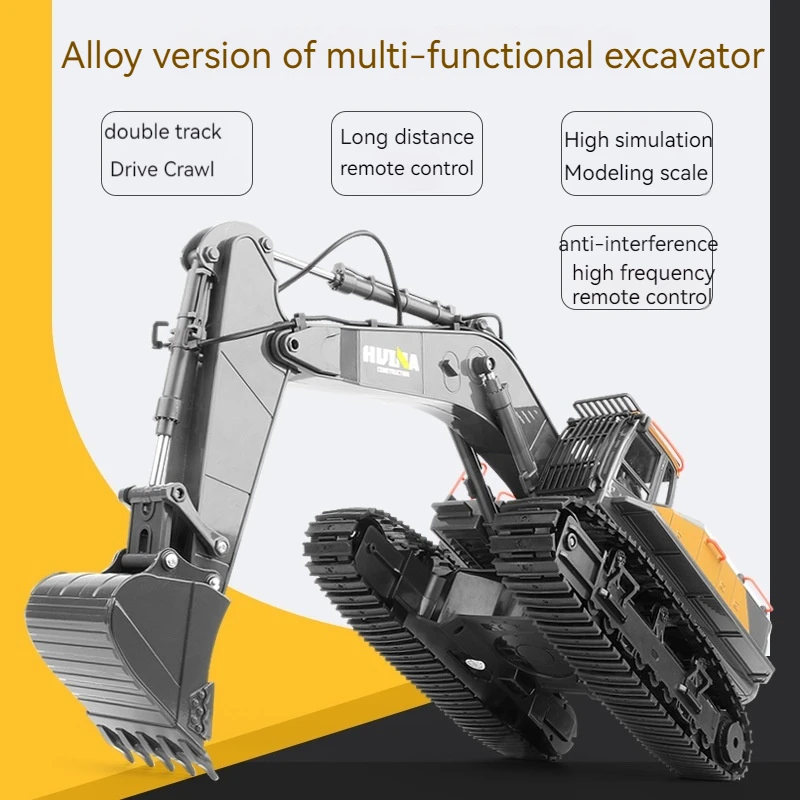 Wireless Remote Control Car Huina 592 Remote Control Alloy Excavator 22-channel Engineering Car Excavator Large Excavator Childr