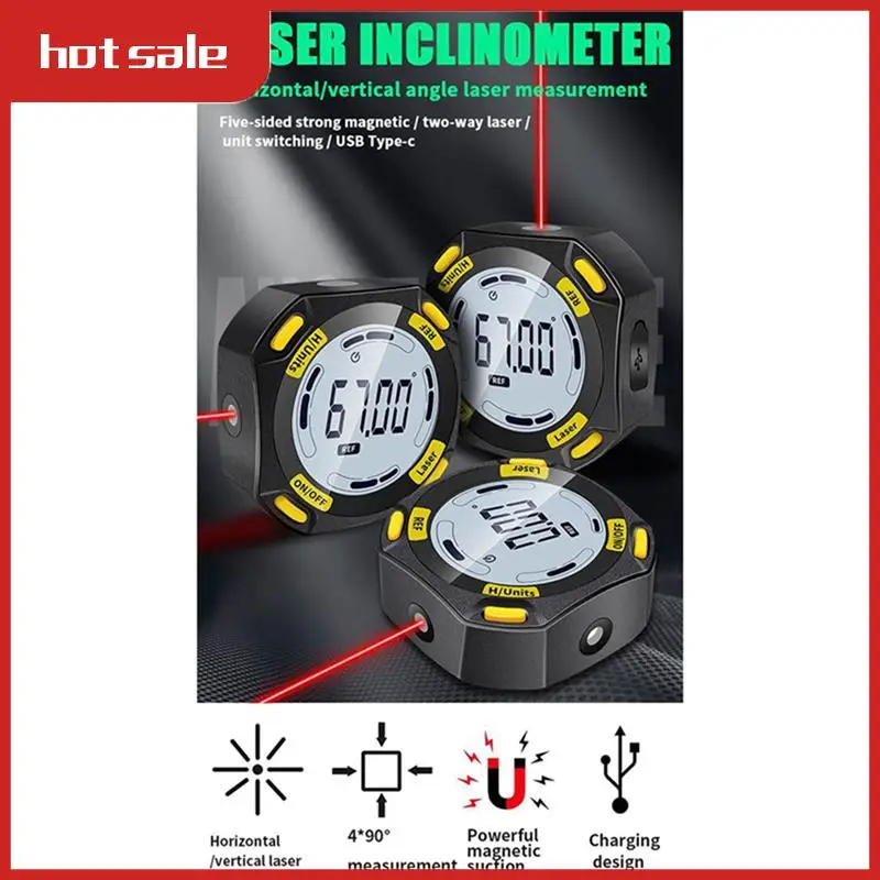 

A57M-Laser Digital Protractor Angle Measure Inclinometer 3 In 1 Laser Level Box Type-C Charging Angle Meter Measuring Tools