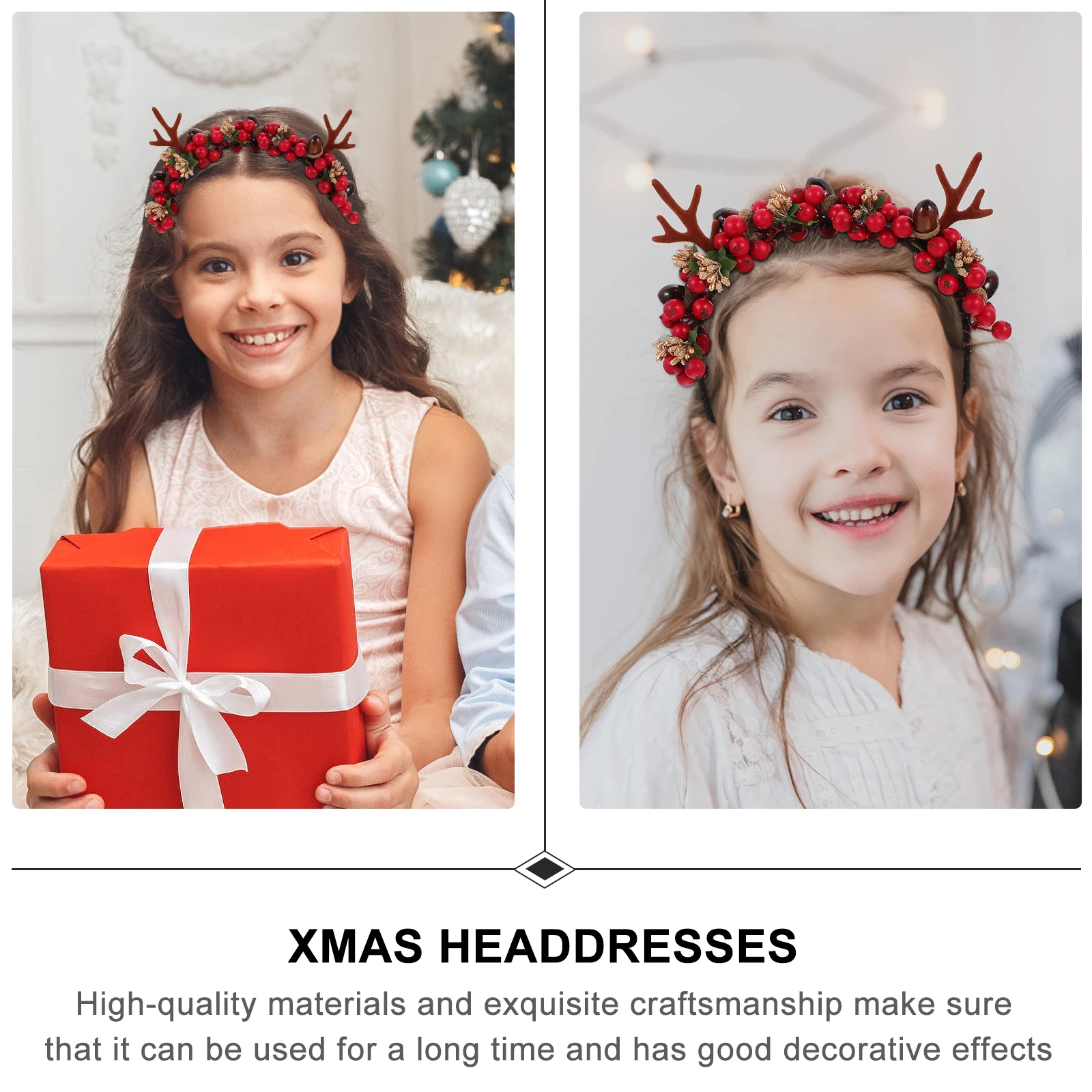 

Series Antler Hairband Adorable Xmas Party Headwear Christmas Hair Accessory Festive Holiday Decoration Lightweight Deer