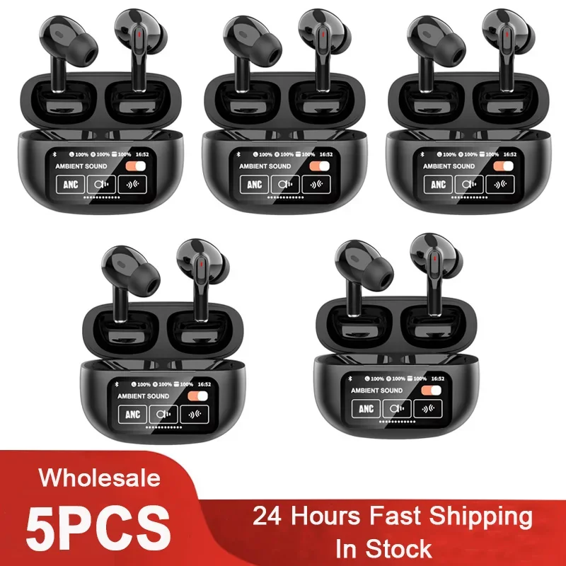 5Pcs/Lot A9 Plus Wireless Bluetooth Headset Sports Stereo Noise Reduction Earphone Bass TWS Earbuds Music Headphone A9 Pro