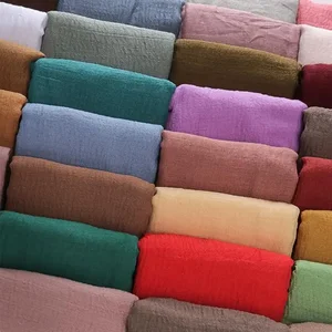 Lenço de linho de algodão grande, lenços monocromáticos, preto, branco, bege, vermelho, azul, rosa, roxo, verde, amarelo, laranja, 90x180cm 8 principais vendas cachecol verde e amarelo - №6