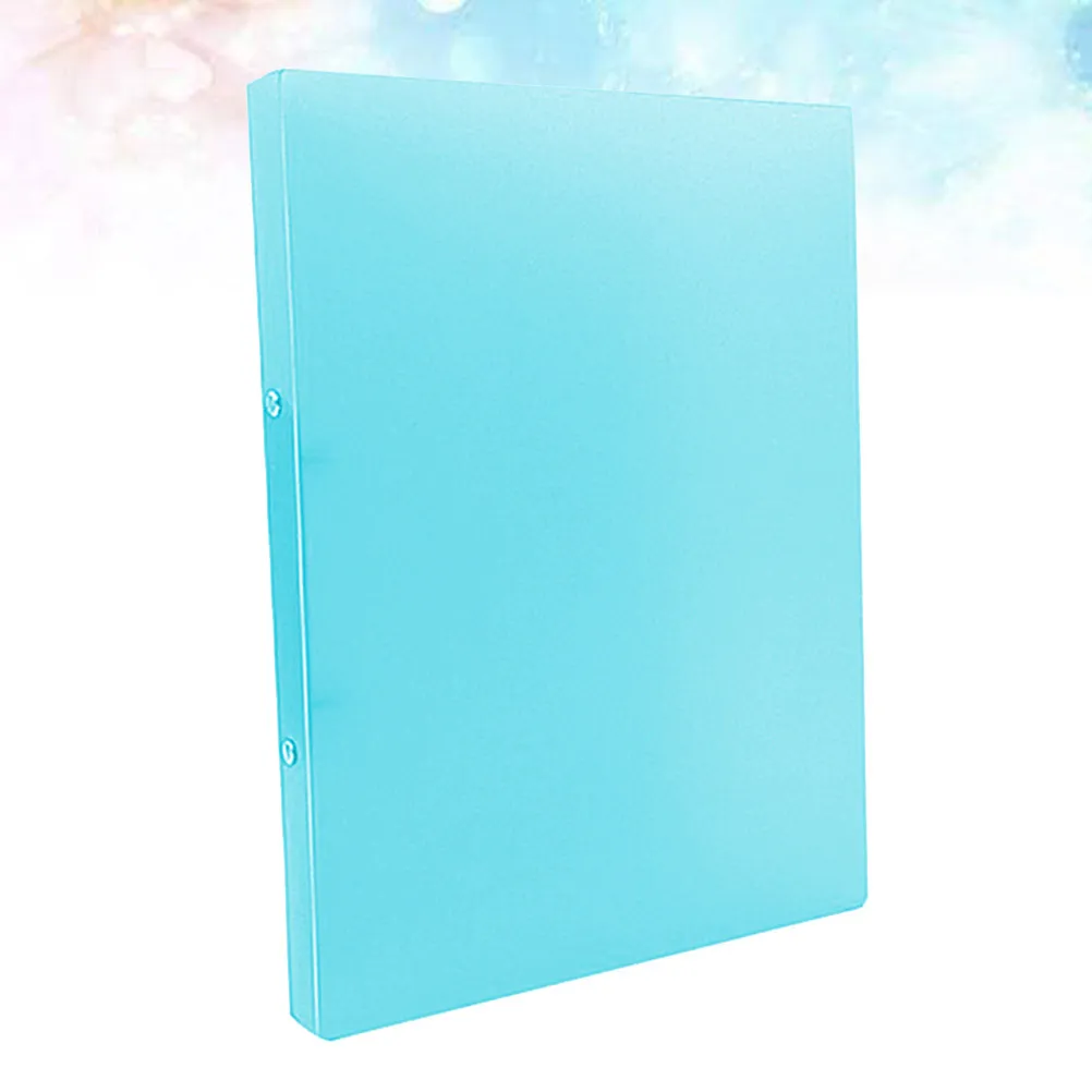 

3Pcs Blue A4 Loose-Leaf Binder Premium Plastic Document File Folder with Stainless Steel Clip for Efficient Paper Management